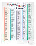 <em>Other Ways to Say “Said”</em> Poster & Tip Sheet