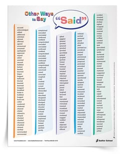 The Other Ways to Say... Posters are also incredibly important back-to-school resources. I print them out onto cardstock, tape them together, and then hang them down my wall. As students walk into the classroom, they can immediately see my passion for words. More importantly, students will learn alternatives for the overused words and a resource to reference during writing assignments.