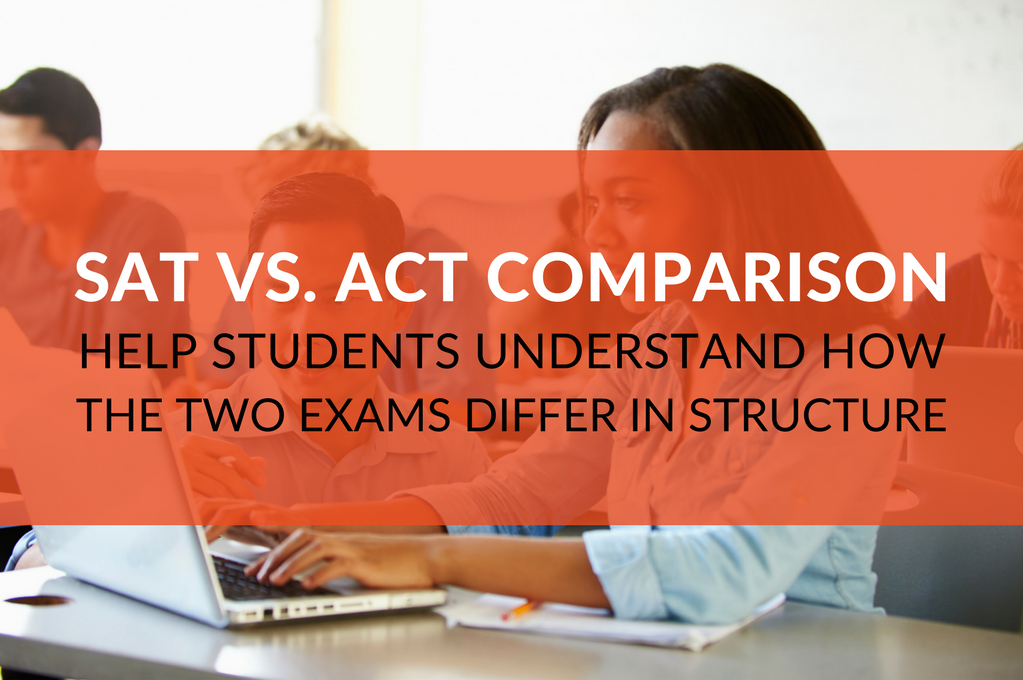 SAT vs. ACT Comparison! Before providing skills instruction on what is assessed on the SAT and ACT exams, help students understand how the two tests differ. 
