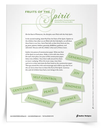 fruit of the spirit handouts