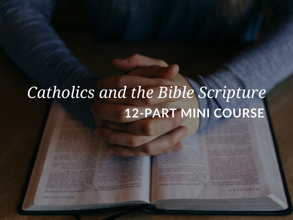 To kick-off your Catholics and the Bible Scripture Mini Course, download the course-pack and let this blog post guide you through the included articles and opportunities for reflection. Consider participating in this mini course over twelve days, twelve weeks, or whatever span of time that best fits your schedule!