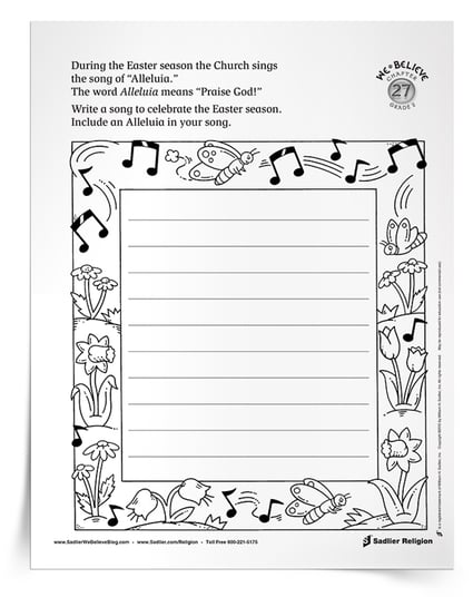 Easter Season Printables for Catholic Families - Alleluia Easter Activity
