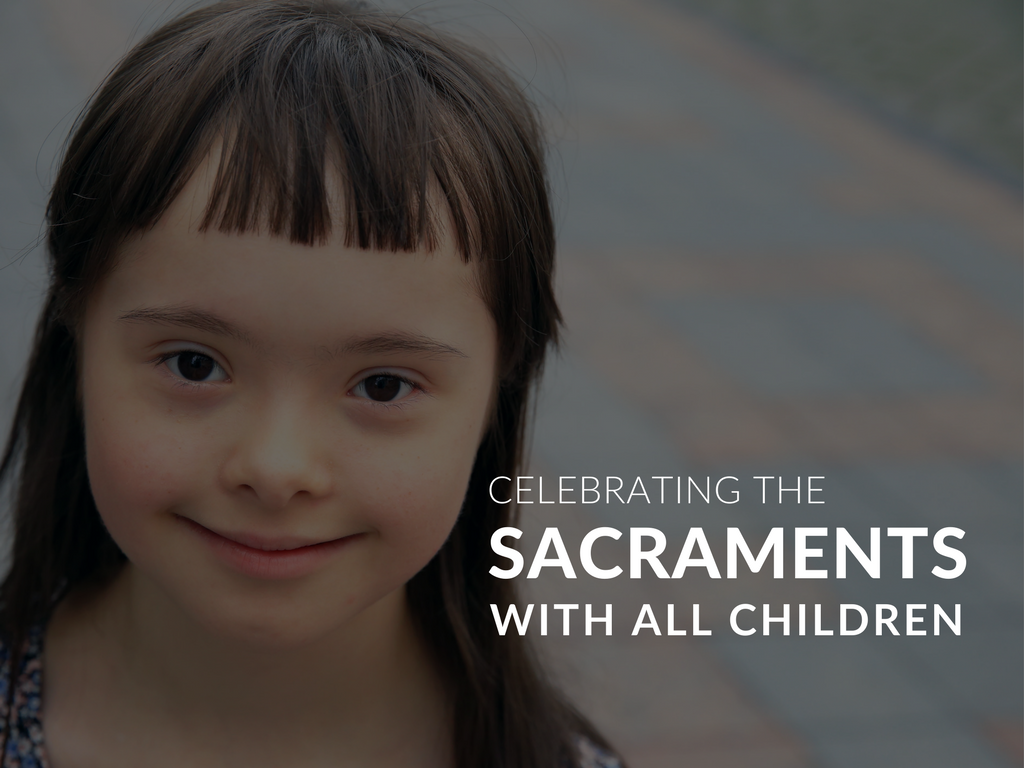 During the seasons of Lent and Easter, after many weeks of preparation, it is common to see excited children and young people celebrating two momentous sacramental moments with their families and their parishes: First Penance and First Eucharist. Read on for background on these sacraments and tips for making the preparation process for these sacraments more responsive to the needs of today’s children and families. first-penance-for-kids-first-eucharist-for-kids-sacraments-for-all-children-and-children-with-special-needs.png