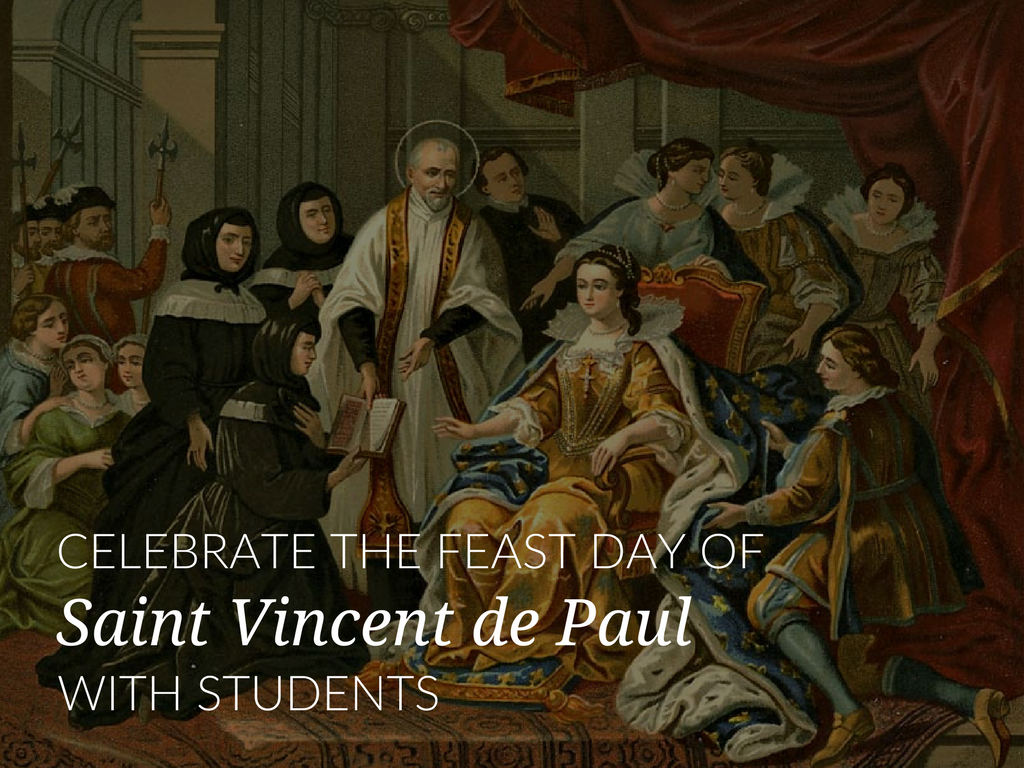 September 27, the Church celebrates the Feast Day of St. Vincent de Paul. Download two activities students can use to celebrate the life of St. Vincent de Paul