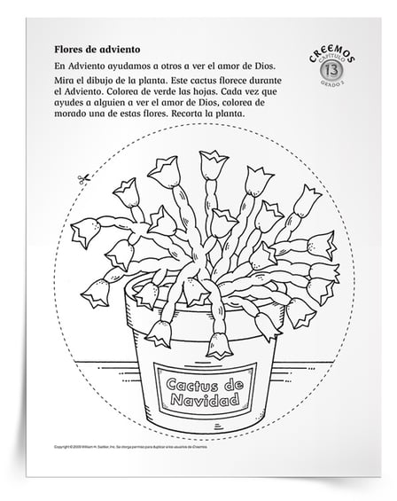 Descargue la actividad básica imprimible que anima a los niños a ayudar a otras personas a ver el amor de Dios durante la temporada de Adviento.