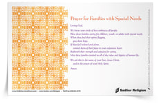 <em>Prayer for Families with Special Needs</em> Prayer Card