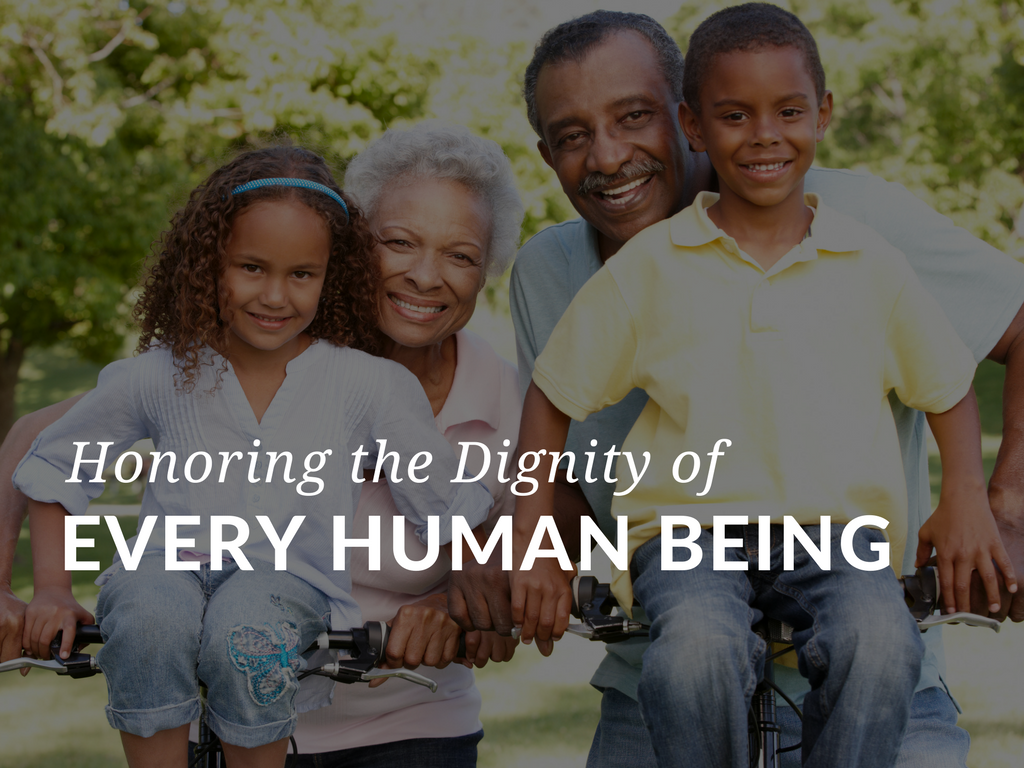 After the march in Charlottesville the U.S. Catholic Bishops issued a statement condemning the sin of racism and convened a committee to study the issue further. There is no doubt that the honoring of human dignity will be central to the pastoral letter that emerges from their work. It will nudge us even further to an eager embrace of God’s presence in and among all people and in the work we have to do together to respect and cherish one another.