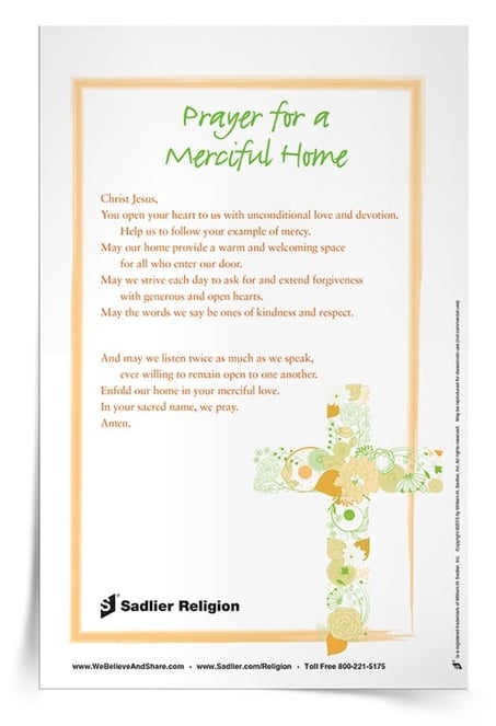 Download my Prayer for a Merciful Home and share it with your family or as part of a parish gathering to affirm the importance of the home as a locus for faith and mercy.