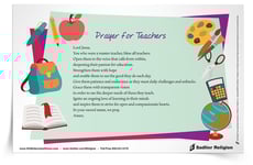 <em>Prayer for Teachers</em> Prayer Card