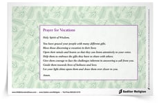 <em>Prayer for Vocations</em> Prayer Card