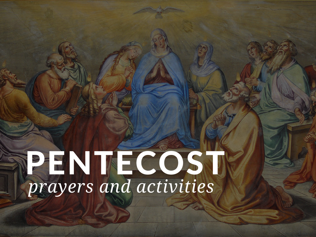 Free printable Pentecost prayers and Pentecost activities that can be used in Catholic homes or parishes! 
