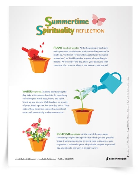 Download a 3 Greening Practices for Summertime Spirituality reflection and use them with your family or as part of your daily regimen.