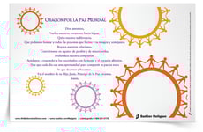 Estampa <em>Oración por la paz mundial</em>