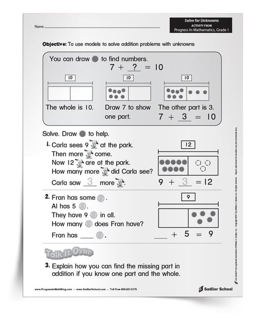 In this article, you'll discover how to help students develop an understanding of the relationship between addition and subtraction! These algebraic thinking worksheets will assist you with the primary goal of initiating algebraic thinking—the relationship between addition and subtraction—in the early grades.