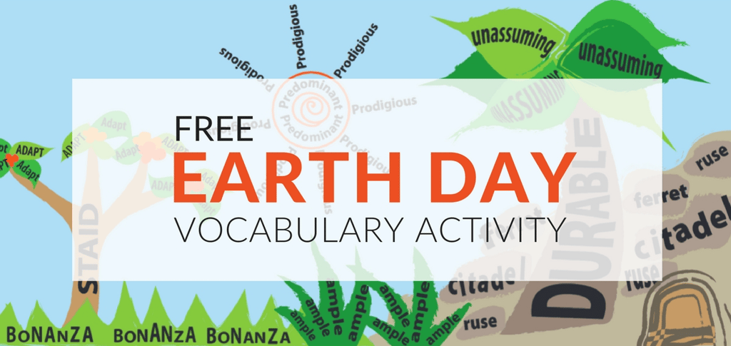With my printable worksheet, students will draw their favorite landscape, but actually “draw” it by writing vocabulary words in shapes. And while you can remind students, that a picture is worth a thousand words, they only have to use about 10-20 vocabulary words in their design.