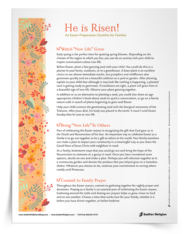 Catholic Easter Resources For Families