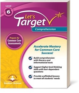 The third supplemental program that will support language arts curriculum is Let's Target Comprehension. This affordable series provides opportunities for students to closely read a range of complex text on a variety of content-area topics, respond to text-dependent questions, and improve comprehension. Request a sample of Let's Target Comprehension to see how it can support your curriculum. 