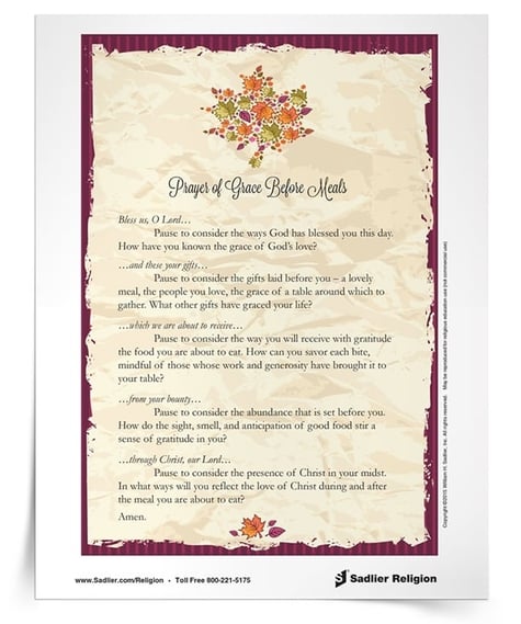 Thanksgiving prayer for religious life