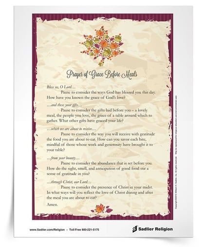 Catholic Thanksgiving Prayers For Kids And Families Printables