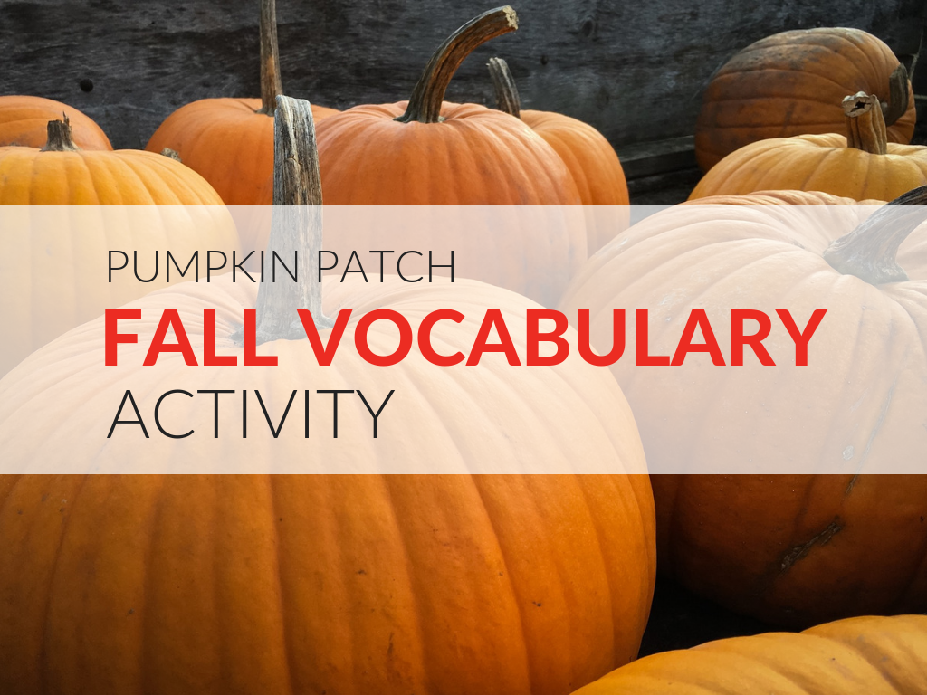 Pumpkin Patch Fall Vocabulary Activity, Grades 112