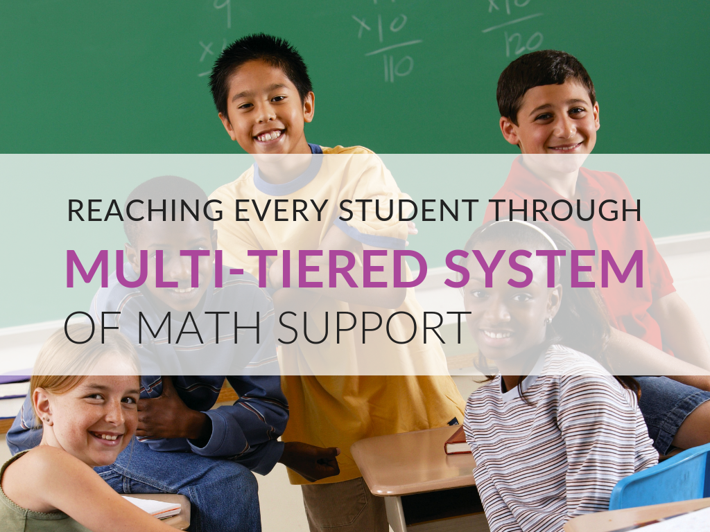 When you are really trying to reach every student in your classroom, using a Multi-Tiered System of Support provides a process and structures to help you achieve that goal. Whether you are in a position where you are trying to do this within your classroom or within the context of a grade-wide or building-wide effort, getting into the routine of frequent formative assessment followed by changes to your practice and quick, short-term regrouping of students for prompt remediation or acceleration has a great impact on the outcomes of classroom instruction. 