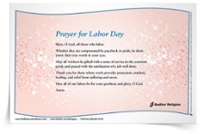 <em>Prayer for Labor Day</em> Prayer Card