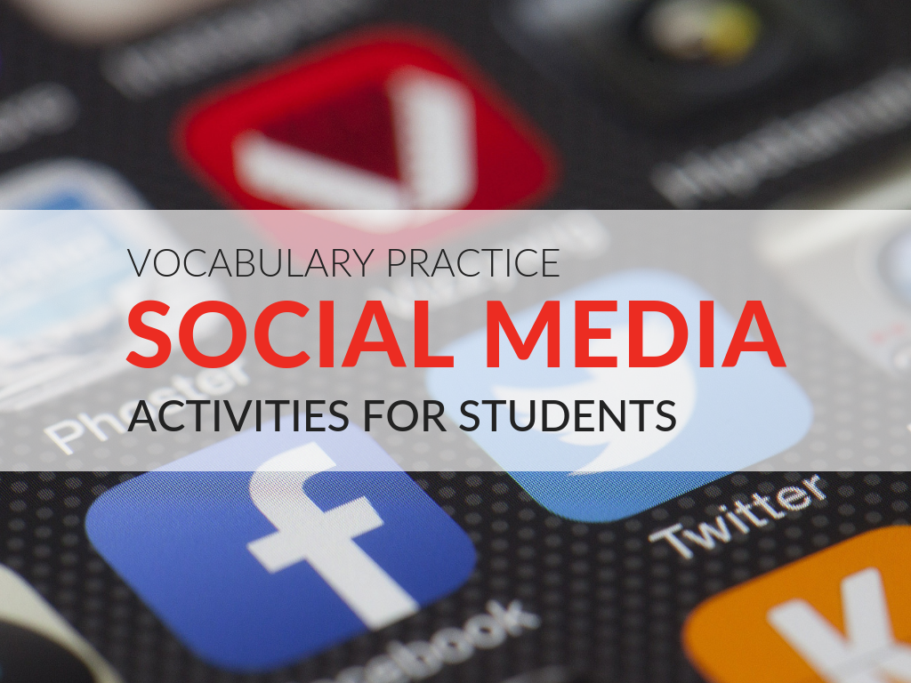 3 vocabulary practice worksheets that promote using social media in the classroom and are designed to help make learning vocabulary relevant to students! 