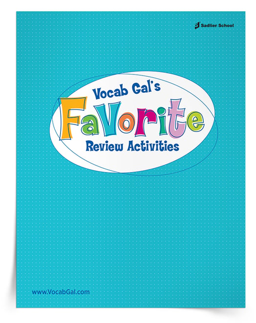 Download a kit of Vocab Gal's favorite vocabulary review activities.