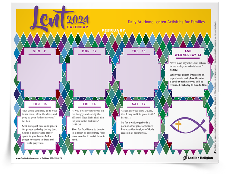 <em>Lenten</em> Calendar