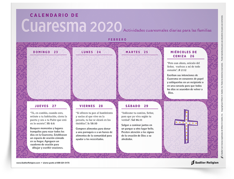 <em>Calendario de Cuaresma</em>