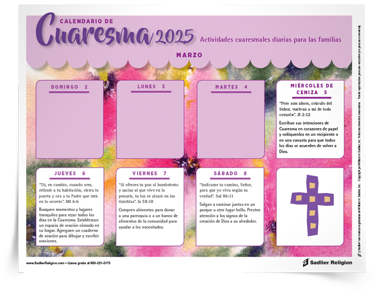 <em>Calendario de Cuaresma</em>