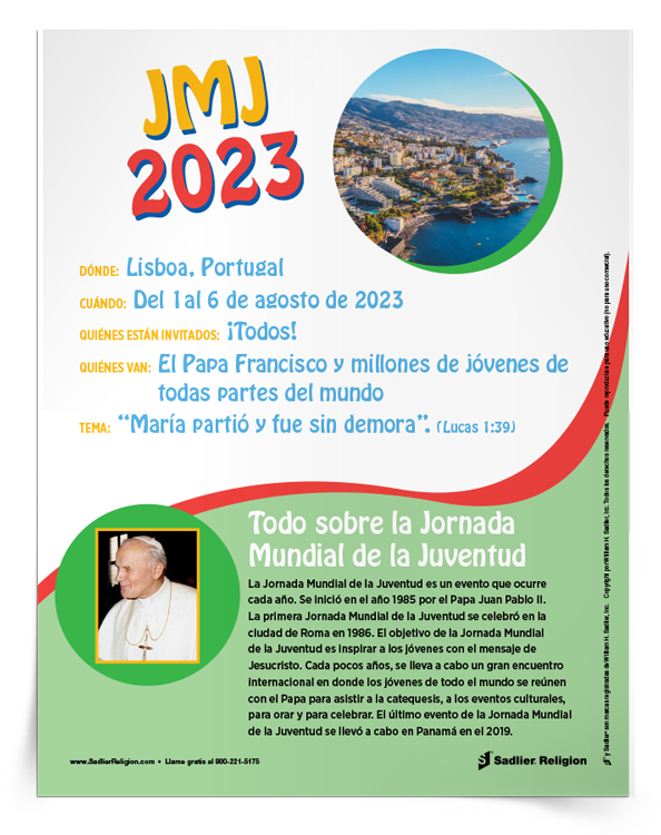 Jornada Mundial de la Juventud Lisboa 2023 Sadlier Religion