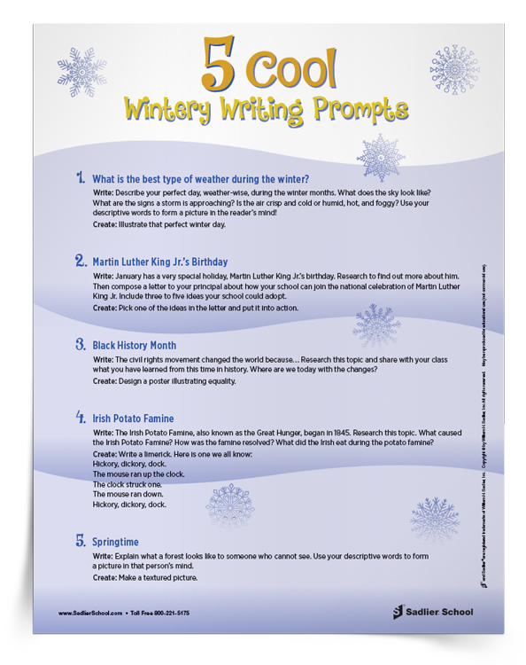 <em>5 Cool Wintery Writing Prompts</em>