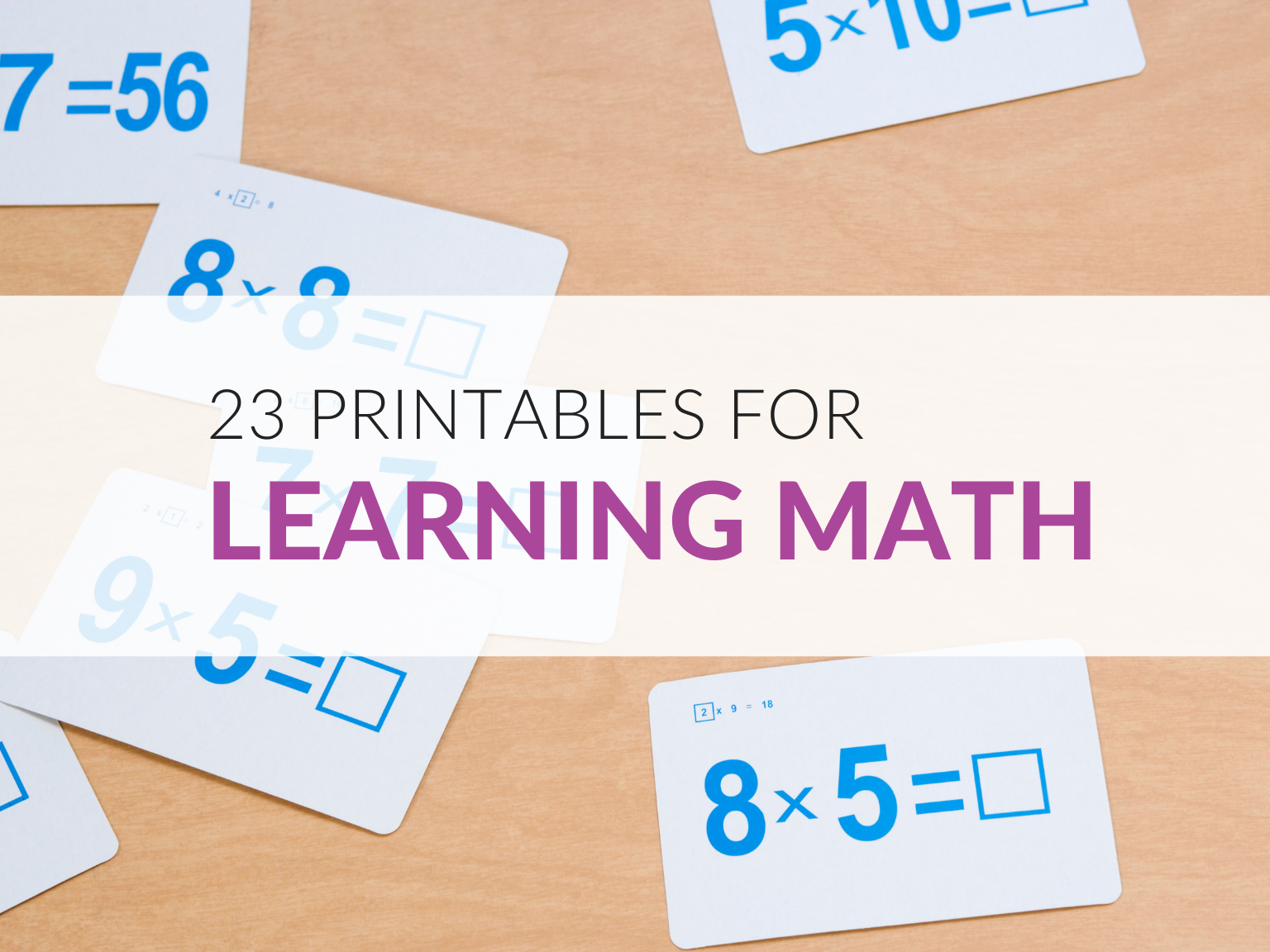 23 printables for learning math