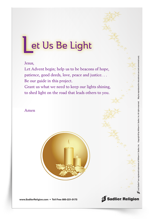 <em>Let Us Be Light</em> Prayer Card