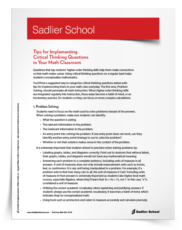 <em>4 Tips for Critical Thinking in Your Math Classroom</em>