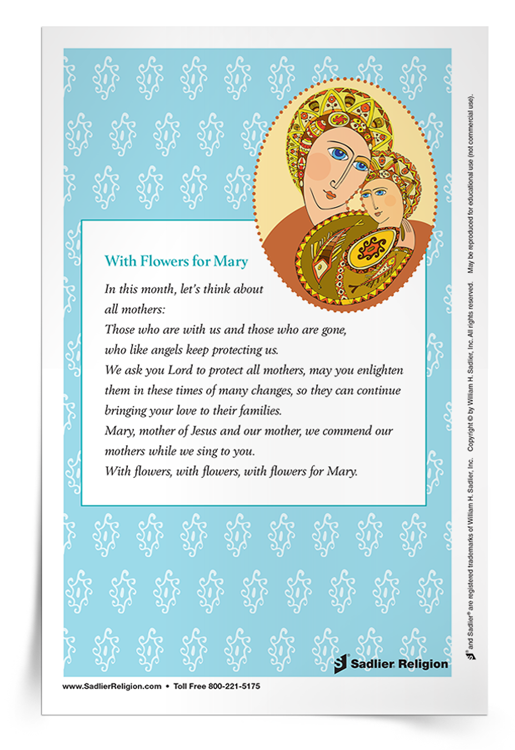 <em>With Flowers for Mary</em> Prayer Card