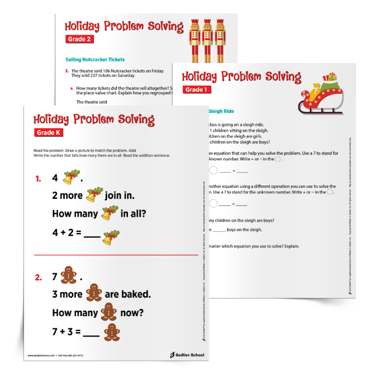 <em>Holiday Problem Solving</em> Worksheets