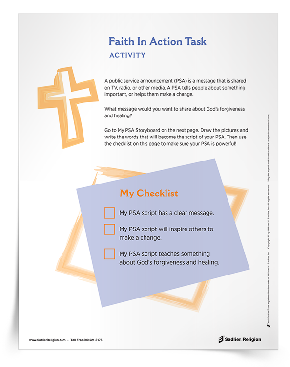 <em>Faith in Action Task</em> Activity