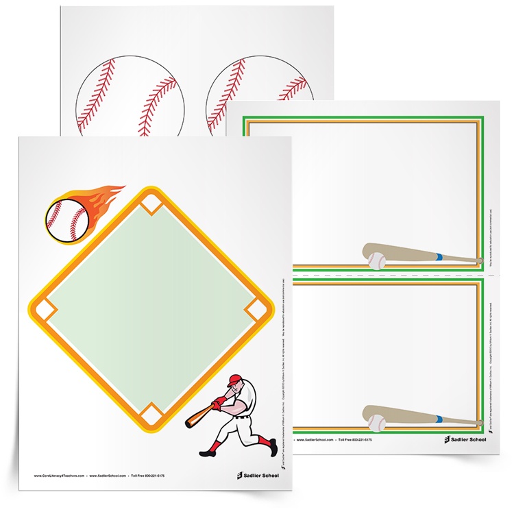 <em>Baseball Clip Art & Stationary</em> Printables