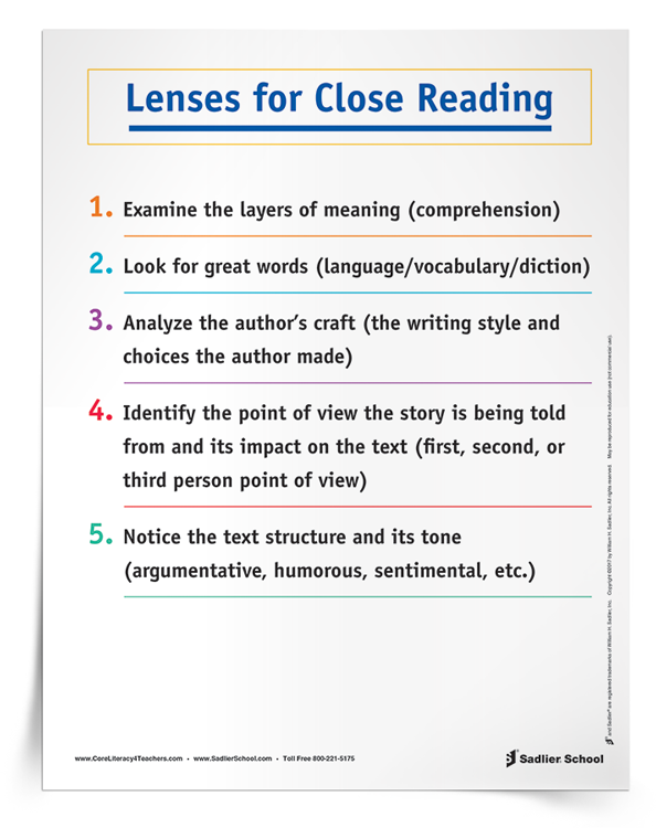 <em>Lenses for Close Reading</em> Tip Sheet