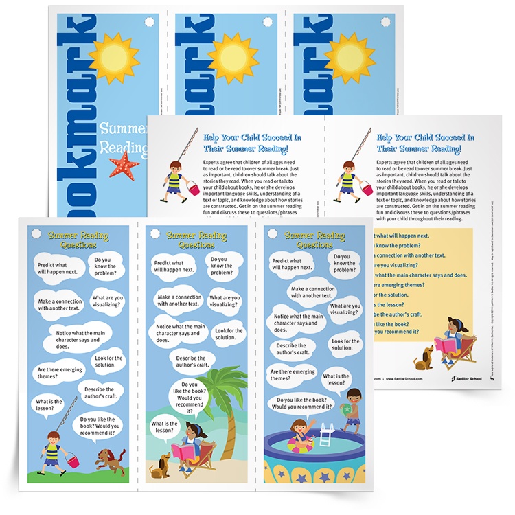 Summer Reading Strategies Bookmark and Parent Handout
