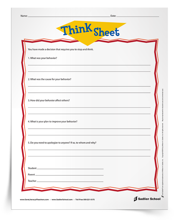 <em>Think</em> Sheet