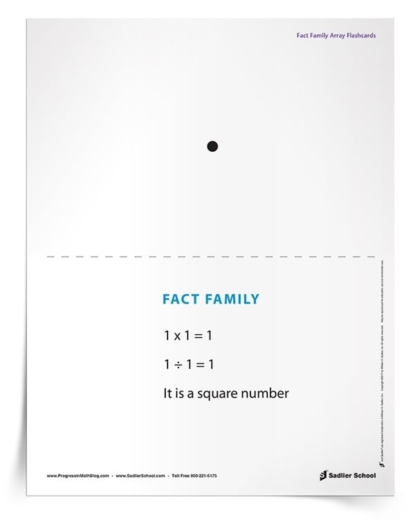 <em>Fact Family Array</em> Flashcards