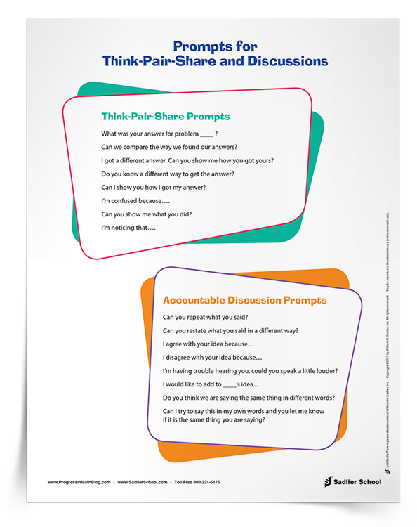 <em>Prompts for Think-Pair-Share and Math Discussions</em>