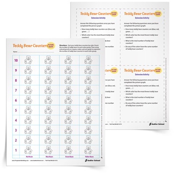 <em>Teddy Bear Counters Picture</em> Graph Worksheets