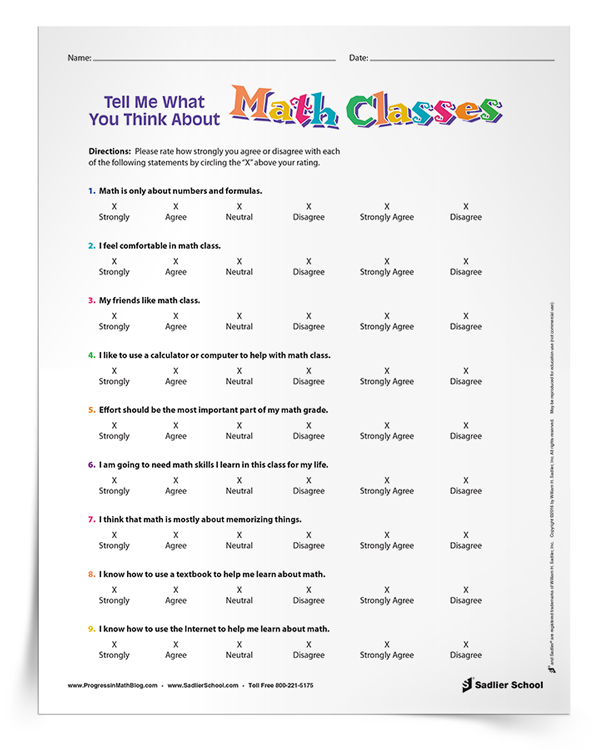 <em>Tell Me What You Think About Math Classes</em> Survey