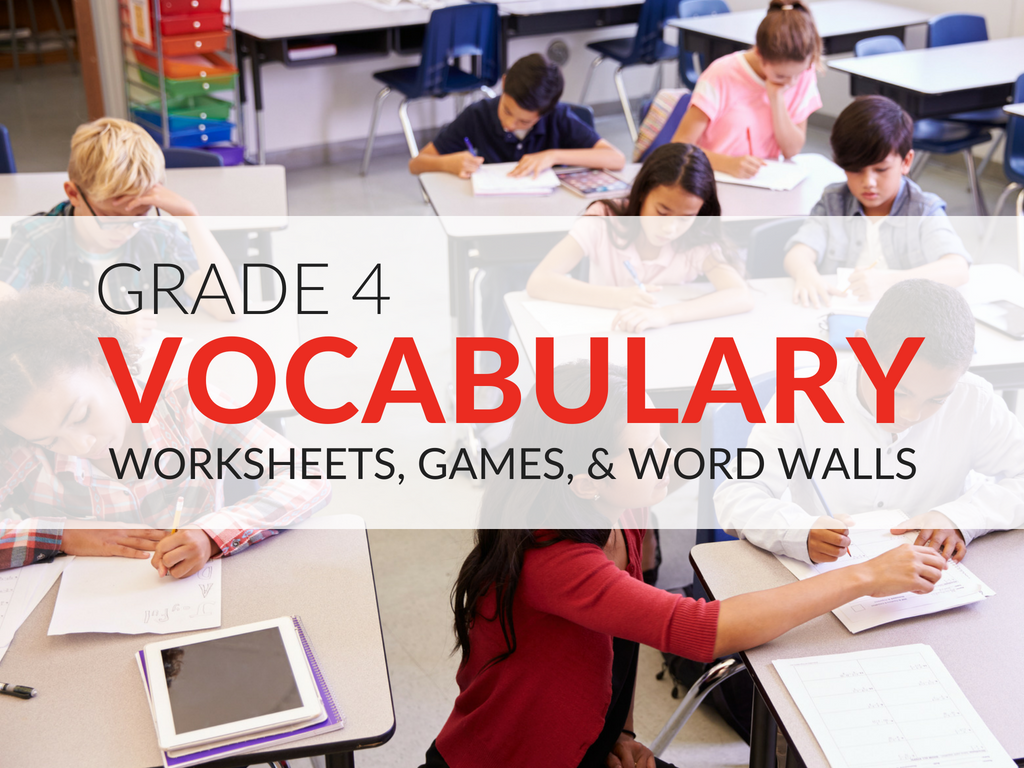 4th grade vocabulary worksheets games and resources