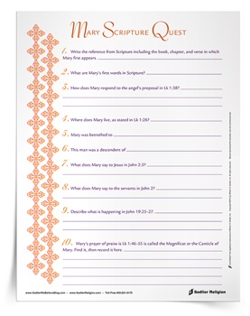 Mary Scripture Quest Activity