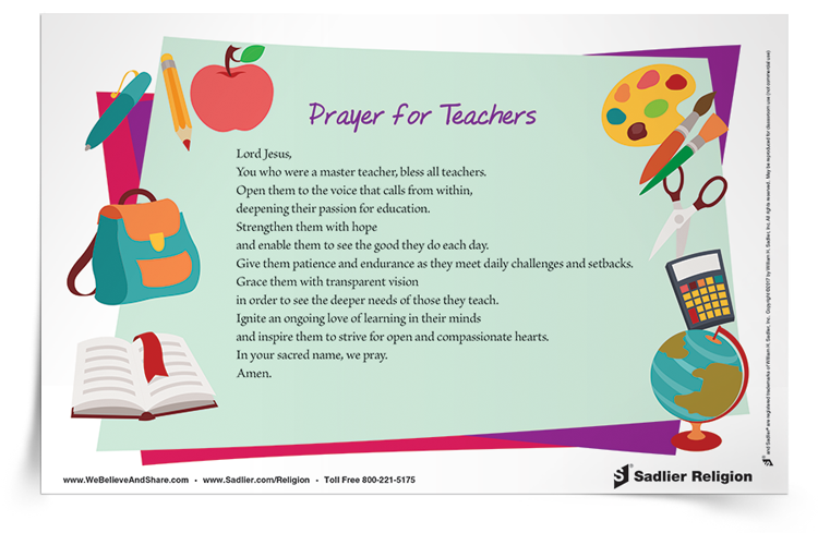 <em>Prayer for Teachers</em> Prayer Card